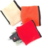 convenient zippered wrist wallet set - effortlessly carry what you need with bits and pieces' set of three stylish wrist wallets logo