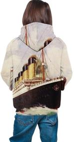 img 1 attached to New Vintage Titanic Ocean Rms Teen Boys Hoodie with Print, Drawstring and Pocket - Sweatshirt