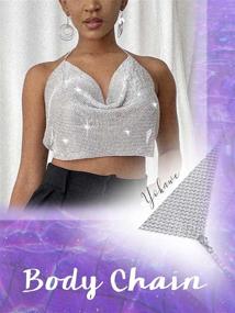 img 2 attached to Yokawe Rhinestone Backless Nightclub Accessories