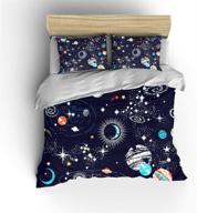 🌌 vichonne galaxy space comforter set: twin size adventure stars bedding for kids & teens logo