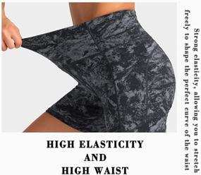 img 3 attached to 🩳 Dragon Fit High Waist Yoga Shorts for Women - Tummy Control Running Workout Shorts with 2 Side Pockets for Home Fitness