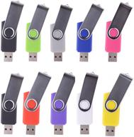 lhn 8gb swivel usb flash drive bulk pack (10 units) - usb 2.0 memory stick with 9 color options logo