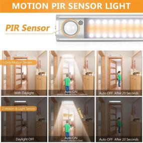 img 2 attached to 🔦 Litake 120-LED Closet Lights Rechargeable: Wireless Motion Sensor Lighting for Stairs, Wardrobe, and More (2 Packs)