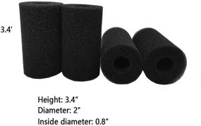 img 3 attached to 🐠 HuYaYa 4 Pack Pre-Filter Sponge Rolls for Fish Tank Aquarium - Compatible Foam Pre-Filter Accessories for Filter System