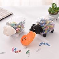 🐘 elephant-inspired office storage box: creative organizer for stationery, toothpicks, cotton swabs, and more (black & white) logo