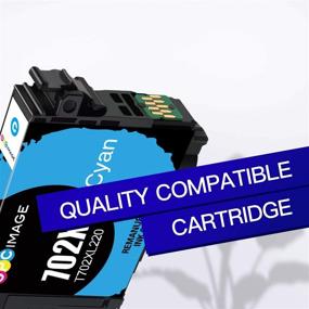 img 2 attached to 🖨️ GPC Image Remanufactured Replacement Ink Cartridges for Epson 702XL - Compatible with WF-3720 WF-3730 WF-3733 printers