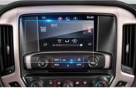 lfotpp car navigation screen protector for gmc sierra 2016-2021 – tempered glass, 8 inch intellilink, 9h hardness logo