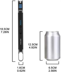 img 1 attached to 🕯️ ARECTECH Rechargeable USB Candle Lighter - Long Gill Lighter for Candle Cooking Camping BBQs Fireworks, Electric Lighter, Black