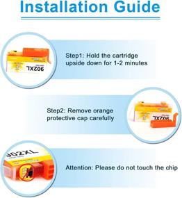img 1 attached to 🖨️ 902XL Compatible Ink Cartridges for HP OfficeJet Pro 6968 6978 6962 6958 6954 6979 6954 Printer - Miss Deer Upgraded Replacement 902XL Ink Cartridge Set (Black, Yellow, Magenta, Cyan)