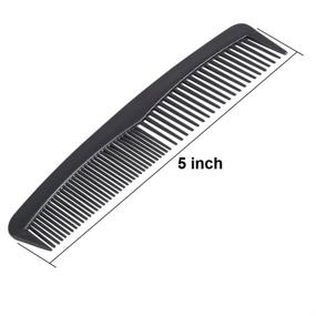 img 3 attached to 🖤 Favorite (12 Pack) 5" Thin Pocket Hair Comb Beard & Mustache Combs for Men's Hair, Beard, Mustache, and Sideburns (Black) - Flexible Design