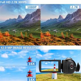 img 3 attached to High-resolution 2.7K Full HD Vlogging Camera with 18X Zoom, Flip Screen and Remote Control - Perfect for YouTube Recording