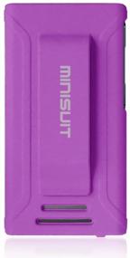 img 1 attached to 📱 Minisuit JAZZ Slim Shell Case with Belt Clip + Screen Protector for iPod Nano 7 or 8 / 7th or 8th Generation - Rubberized Purple: Enhanced SEO