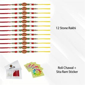 img 3 attached to 🎁 12 Pieces Rakhi Set for Bhaiya and Bhabhi on Indian Rakhi Rakshabandhan Festival, Rakhi Threads/Bracelets/Bands for Brother, Ideal and Best Gift Rakhi Bands for Brother