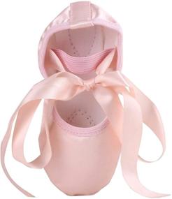img 4 attached to LONSOEN Ballet Slipper Ribbons: Perfect Flats for Girls' Ballerinas