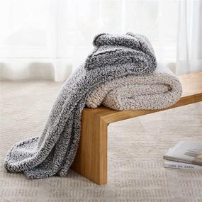 img 2 attached to 🛏️ Bedsure Ombre Fleece Sherpa Blanket - Ultra Cozy King Size Bed Blanket, Lightweight & Warm for All Seasons, 2 Tone Gradient Beige (108x90 inches)