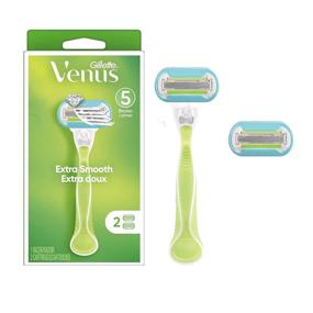 img 4 attached to ⚡️ Optimized for Smoothness: Gillette Venus Extra Smooth Razors for Women, 1 Venus Razor, 2 Razor Blade Refills – Designed to Provide a Close, Silky Shave