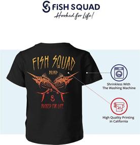 img 1 attached to Рыбная веселуха для детей: Fish Squad графические футболки - прочные футболки с коротким рукавом для мальчиков и девочек.