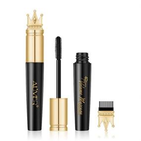 img 4 attached to 💦 Waterproof 4D Silk Fiber Lash Mascara - Long Lasting, Smudge-Proof & Natural Thickening for Lengthening, Volumizing, Clump-Free Application in Black