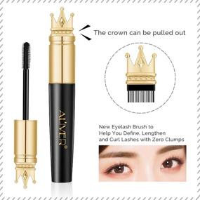 img 3 attached to 💦 Waterproof 4D Silk Fiber Lash Mascara - Long Lasting, Smudge-Proof & Natural Thickening for Lengthening, Volumizing, Clump-Free Application in Black