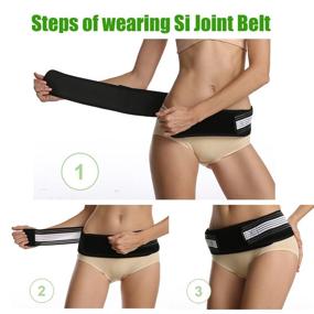 img 2 attached to 🔥 GJKJ Sacroiliac Si Hip Belt - Fast & Effective Relief for Sciatica, Pelvic, Lower Back, Lumbar, and Leg Pain. Si Joint Support for Women and Men. Non-Slip Sciatic Nerve Hip Brace Support