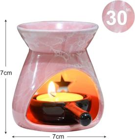 img 1 attached to HuiSiFang Ceramic Burners Diffuser Decoration Home Decor and Oil Lamps & Accessories