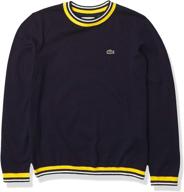 lacoste multicolor semi-fancy crewneck sweater for boys' clothing - ideal for sweaters logo