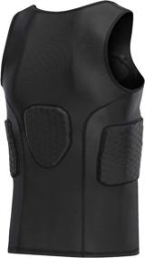 img 3 attached to 🏈 TUOY Men's Padded Compression Shirt - Protective Rib Chest Protector for Football, Paintball, Baseball