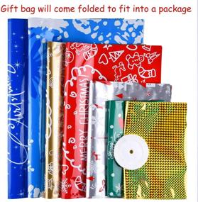 img 2 attached to 🎁 MIAHART 16pcs Christmas Gift Bags in 4 Sizes with Assorted Styles and Ribbon Ties for Xmas Party, Ideal for Christmas Gift Wrapping