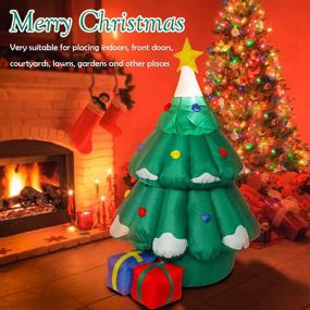 img 1 attached to 6FT Animated Inflatable Christmas Tree and Santa with Colorful Gift Boxes - Outdoor Yard Garden Lawn Home Xmas Decoration