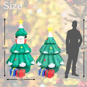 img 3 attached to 6FT Animated Inflatable Christmas Tree and Santa with Colorful Gift Boxes - Outdoor Yard Garden Lawn Home Xmas Decoration