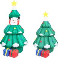 6ft animated inflatable christmas tree and santa with colorful gift boxes - outdoor yard garden lawn home xmas decoration логотип