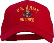 e4hats army retired military embroidered logo