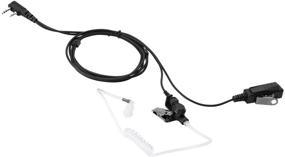 img 4 attached to 🎧 POFENAL Compatible Walkie Talkie Earpiece Surveillance Kit with Transparent Air Acoustic Tube Headset & Big PTT Mic - Works with BF, BTECH, Kenwood, Retevis - 2-Wire 2 Pin