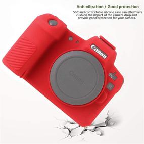 img 2 attached to 📷 Canon EOS R Digital Camera Easy Hood Case: Anti-Scratch Silicone Shell Cover in Red - Ultimate Protection and Style