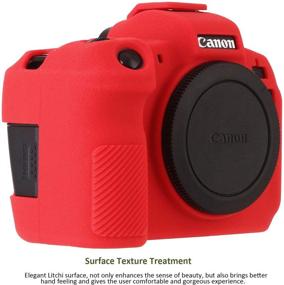 img 1 attached to 📷 Canon EOS R Digital Camera Easy Hood Case: Anti-Scratch Silicone Shell Cover in Red - Ultimate Protection and Style