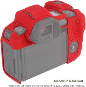 img 3 attached to 📷 Canon EOS R Digital Camera Easy Hood Case: Anti-Scratch Silicone Shell Cover in Red - Ultimate Protection and Style