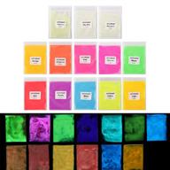 🌈 13 colors glow in the dark pigment powder: perfect for slime, nails, epoxy resin, crafts & more - let's resin logo