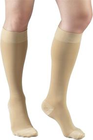 img 1 attached to 🧦 Truform Short Length 30-40 mmHg Compression Stockings: Comfortable Reduced Length, Closed Toe, Beige, Medium for Men and Women