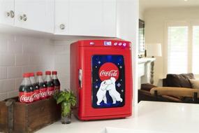 img 1 attached to 🥤 Coca-Cola Beverage Display Mini Fridge: 28 Can Thermoelectric Cooler/Warmer for Home, Car, or Boat