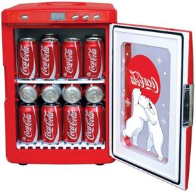 img 2 attached to 🥤 Coca-Cola Beverage Display Mini Fridge: 28 Can Thermoelectric Cooler/Warmer for Home, Car, or Boat