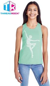 img 1 attached to Threadrock Girls Ballerina Typography Racerback Clothing for Girls - Tops, Tees & Blouses