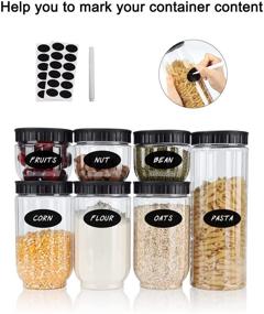 img 1 attached to 🍱 7-Pack Airtight Food Storage Containers Set for Kitchen Pantry Organization - BPA Free, Stackable Lids - Ideal for Cereal, Flour, Sugar, Snacks, and more!