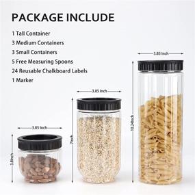 img 3 attached to 🍱 7-Pack Airtight Food Storage Containers Set for Kitchen Pantry Organization - BPA Free, Stackable Lids - Ideal for Cereal, Flour, Sugar, Snacks, and more!