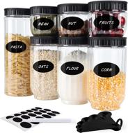 🍱 7-pack airtight food storage containers set for kitchen pantry organization - bpa free, stackable lids - ideal for cereal, flour, sugar, snacks, and more! логотип