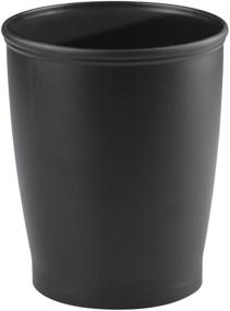 img 3 attached to 🗑️ iDesign Kent Plastic Wastebasket - Compact Trash Can for Bathroom, Dorm, Office, Black