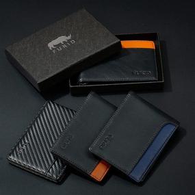 img 1 attached to 💼 Streamlined Bifold Wallets with Enhanced RFID Blocking: Introducing the Minimalist Wallet Collection