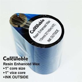 img 3 attached to 🖨️ DEFMATE 3 Count Pack: Premium 4.33"x1476' Thermal Wax Ribbon for Zebra S4M, Z4M, 105SE, 105S, and more