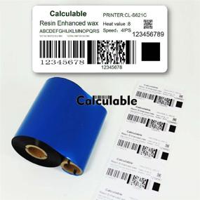 img 2 attached to 🖨️ DEFMATE 3 Count Pack: Premium 4.33"x1476' Thermal Wax Ribbon for Zebra S4M, Z4M, 105SE, 105S, and more