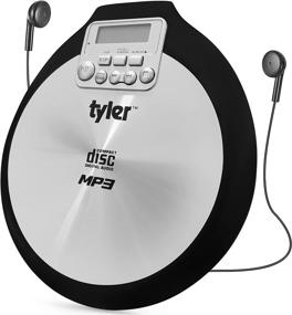 img 4 attached to Tyler TDM-01 Portable CD Player: Multi-Function Music Device for CDs - X-Bass Stereo Sound, Anti-Shock, Pro-Earbuds - Black and Silver Design