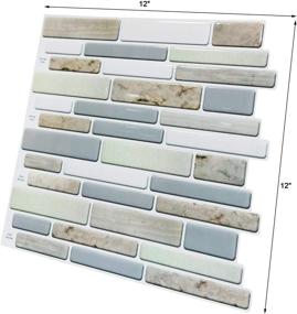 img 2 attached to 🔵 Art3d 12"x12" Peel and Stick Backsplash Tile Set - Refresh Your Kitchen with Jade Design (6 Pack)